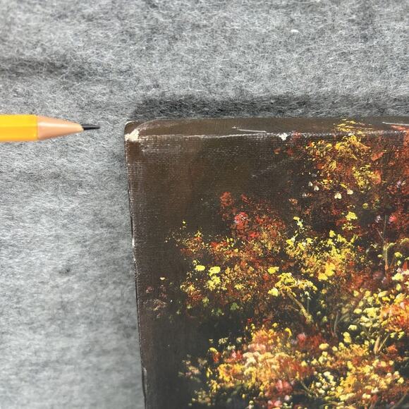 Vtg Southwestern Still Life Painting K. Hoskin Native American Pottery Blanket - Picture 6 of 11